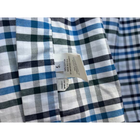 Thom Browne Blue Plaid Button-Up Shirt  Size 5 XXL - Picture 4 of 5